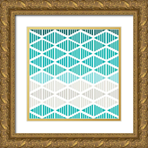 Tribal Arrows II Gold Ornate Wood Framed Art Print with Double Matting by Ketchum, Nicole
