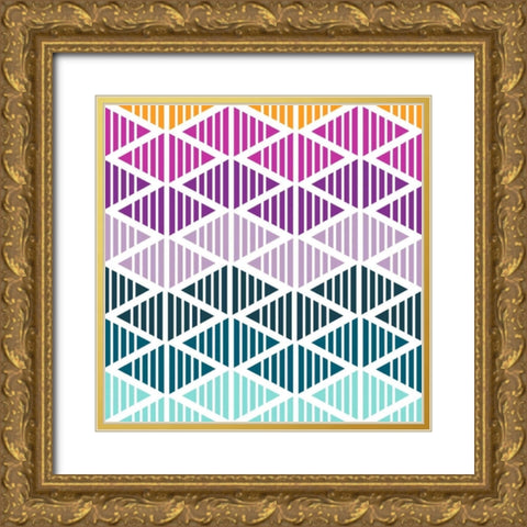 Tribal Arrows III Gold Ornate Wood Framed Art Print with Double Matting by Ketchum, Nicole