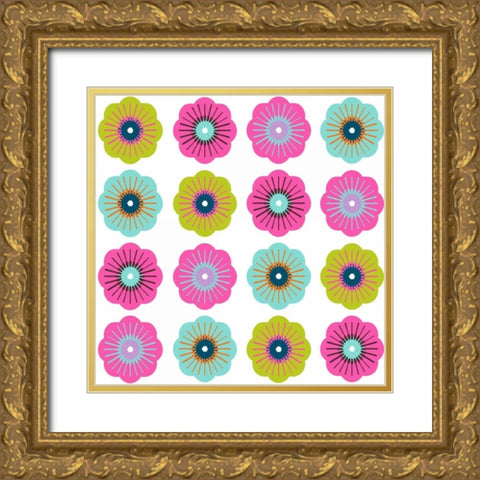 Charms II Gold Ornate Wood Framed Art Print with Double Matting by Ketchum, Nicole