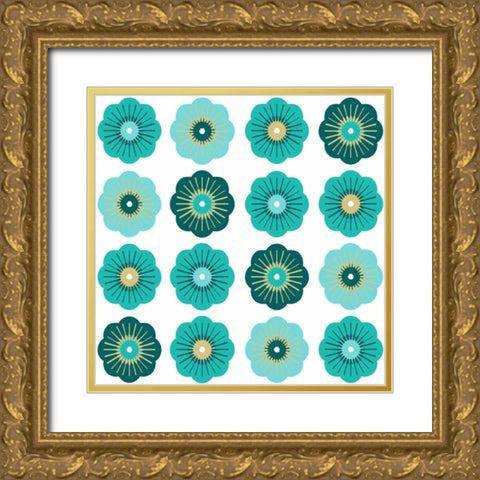 Charms III Gold Ornate Wood Framed Art Print with Double Matting by Ketchum, Nicole