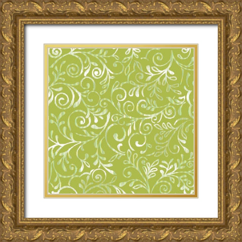 Lirico III Gold Ornate Wood Framed Art Print with Double Matting by Hoffman, Katia