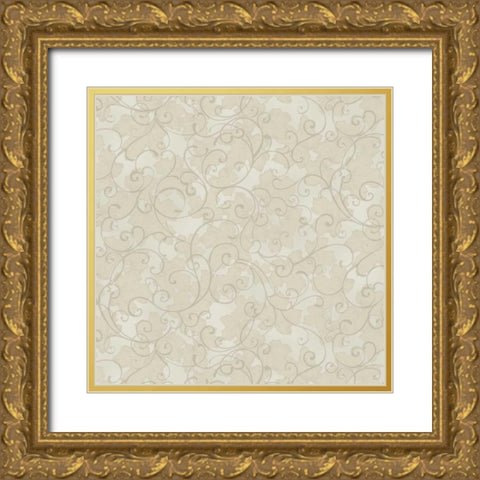 Leafs Journey I Gold Ornate Wood Framed Art Print with Double Matting by Hoffman, Katia