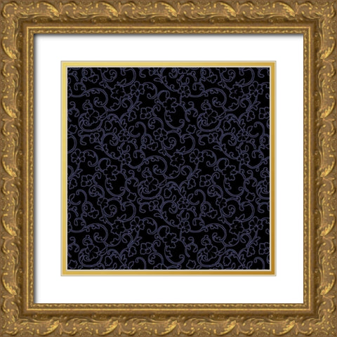 Vintage Calico VIII Gold Ornate Wood Framed Art Print with Double Matting by Hoffman, Katia