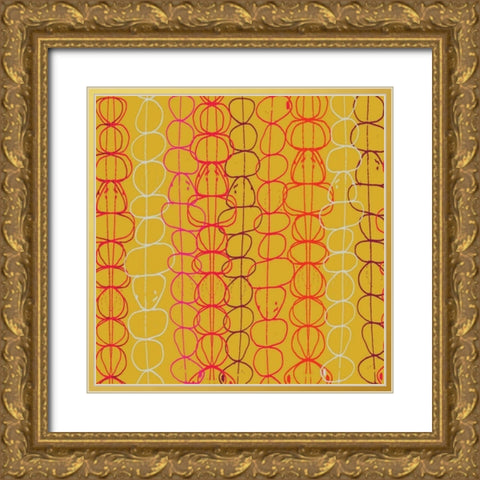Red Fall I Gold Ornate Wood Framed Art Print with Double Matting by Benyon, Ali