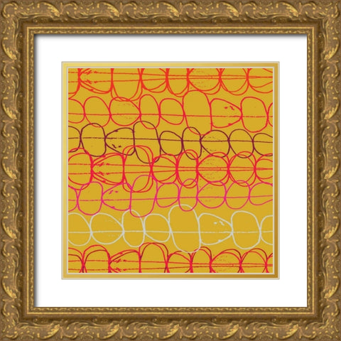 Red Fall II Gold Ornate Wood Framed Art Print with Double Matting by Benyon, Ali