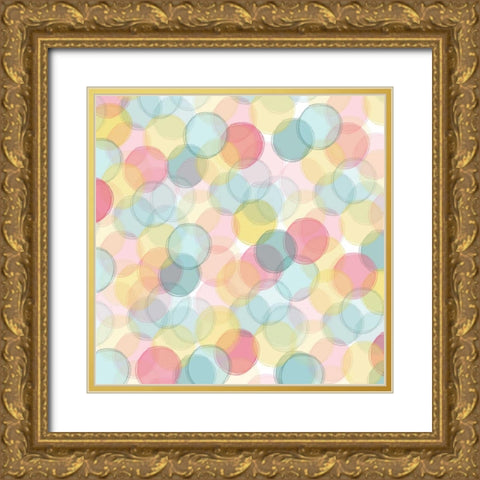 Popping Flowers VI Gold Ornate Wood Framed Art Print with Double Matting by Benyon, Ali