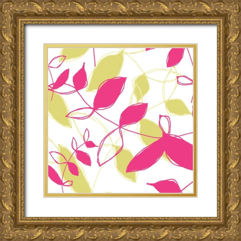 Daisy Chain IV Gold Ornate Wood Framed Art Print with Double Matting by Benyon, Ali