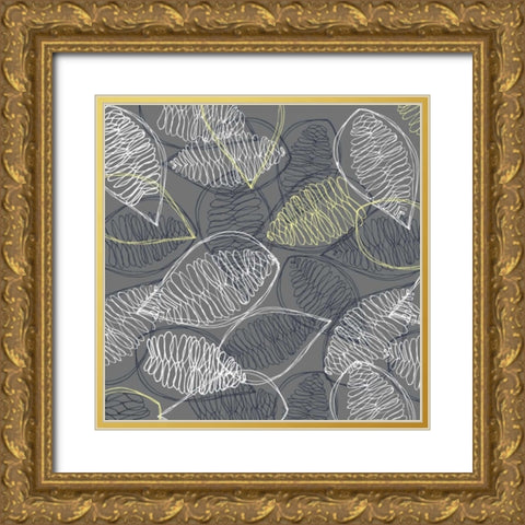 Winters Grey II Gold Ornate Wood Framed Art Print with Double Matting by Benyon, Ali