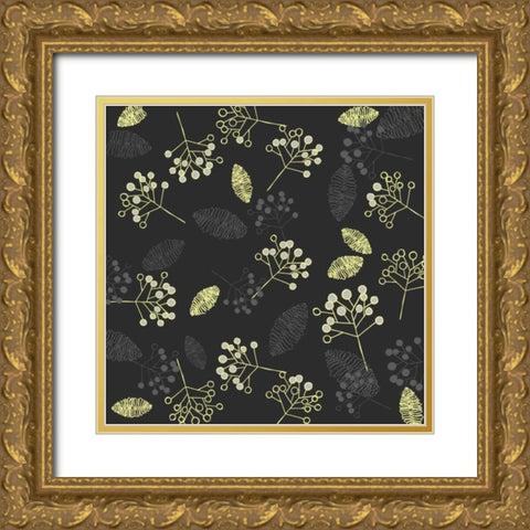 Winters Grey III Gold Ornate Wood Framed Art Print with Double Matting by Benyon, Ali