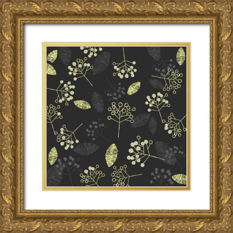 Winters Grey IV Gold Ornate Wood Framed Art Print with Double Matting by Benyon, Ali