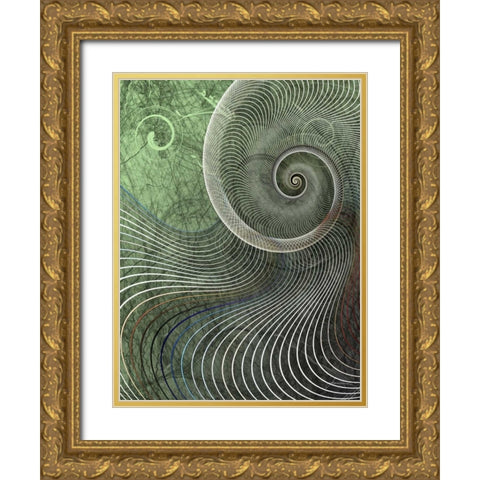 Surround II Gold Ornate Wood Framed Art Print with Double Matting by Burghardt, James