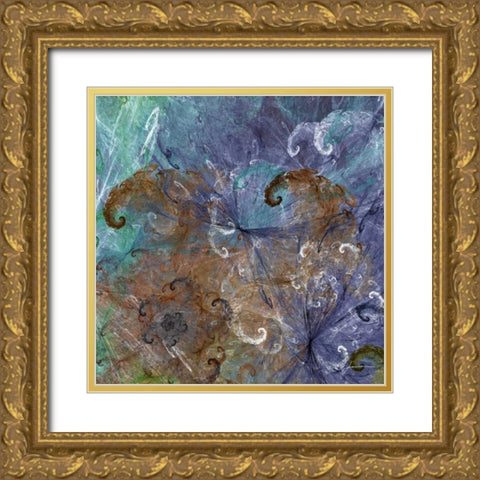 Spinout Tiles II Gold Ornate Wood Framed Art Print with Double Matting by Burghardt, James