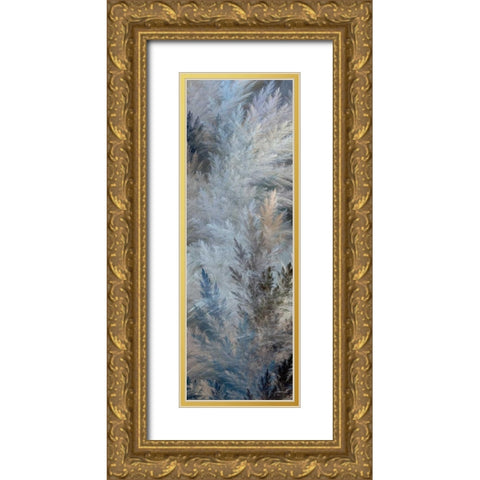 2-Up Pampas Panels II Gold Ornate Wood Framed Art Print with Double Matting by Burghardt, James