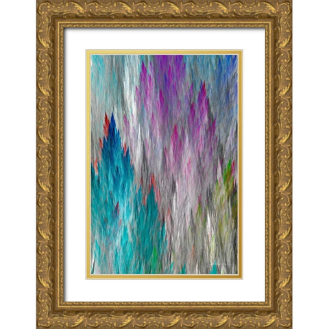 Brush Panels I Gold Ornate Wood Framed Art Print with Double Matting by Burghardt, James