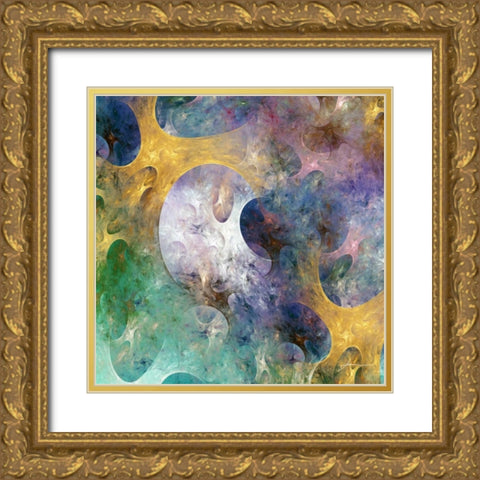 Lunar Tiles I Gold Ornate Wood Framed Art Print with Double Matting by Burghardt, James