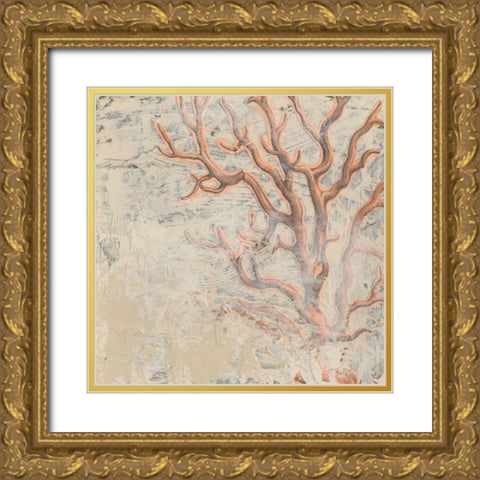 Coastal Cameo VI Gold Ornate Wood Framed Art Print with Double Matting by Vess, June Erica