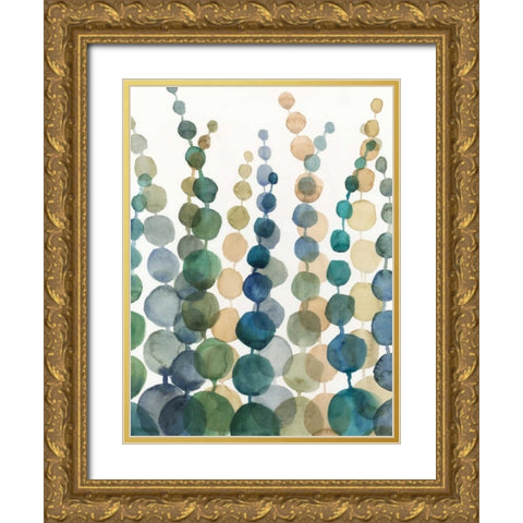Pompom Botanical I Gold Ornate Wood Framed Art Print with Double Matting by Meagher, Megan