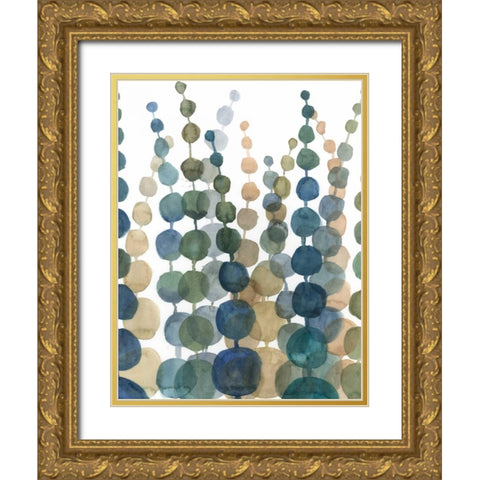 Pompom Botanical II Gold Ornate Wood Framed Art Print with Double Matting by Meagher, Megan