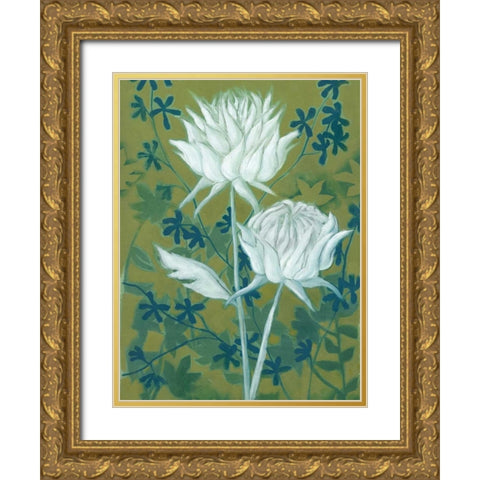 Wild Chrysanthemums I Gold Ornate Wood Framed Art Print with Double Matting by Popp, Grace