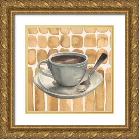 Cafe au Lait II Gold Ornate Wood Framed Art Print with Double Matting by Popp, Grace