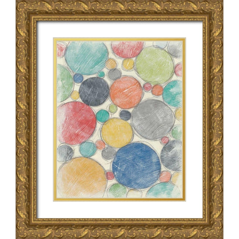 Twirl II 2-Up Gold Ornate Wood Framed Art Print with Double Matting by Zarris, Chariklia