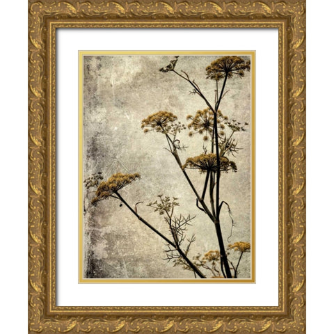 Big Sur Yarrow I Gold Ornate Wood Framed Art Print with Double Matting by Malek, Honey