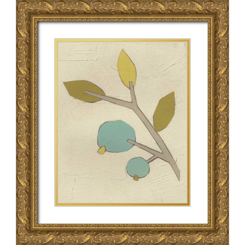 Simple Stems II Gold Ornate Wood Framed Art Print with Double Matting by Vess, June Erica