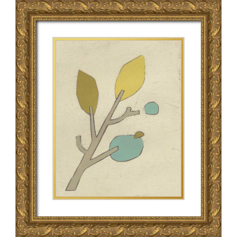 Simple Stems VI Gold Ornate Wood Framed Art Print with Double Matting by Vess, June Erica