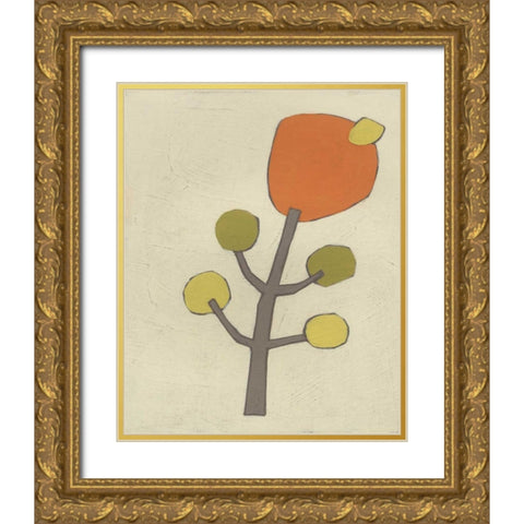 Simple Stems VII Gold Ornate Wood Framed Art Print with Double Matting by Vess, June Erica
