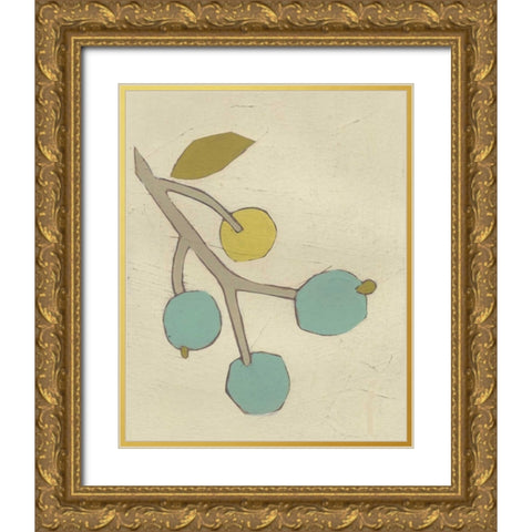 Simple Stems VIII Gold Ornate Wood Framed Art Print with Double Matting by Vess, June Erica