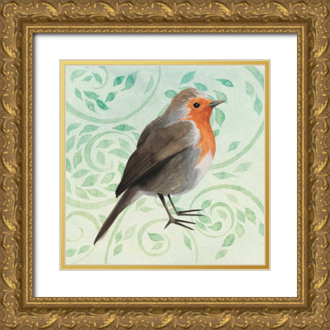 Little Bird II Gold Ornate Wood Framed Art Print with Double Matting by Popp, Grace