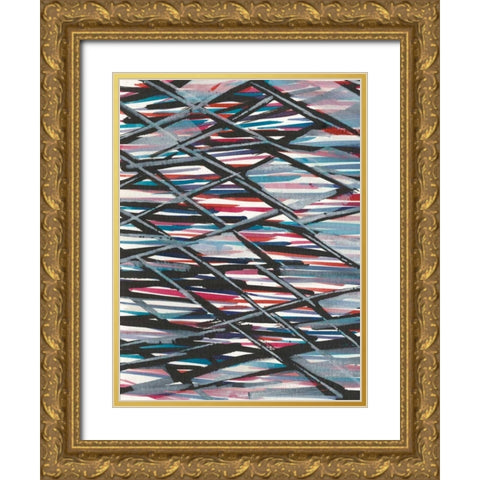 Chain Link I Gold Ornate Wood Framed Art Print with Double Matting by Fuchs, Jodi