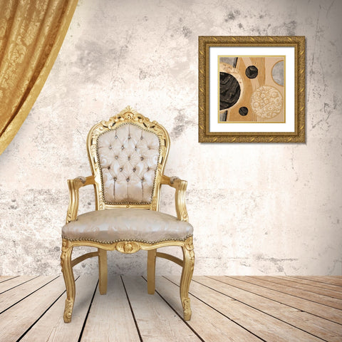 Calm Circles I Gold Ornate Wood Framed Art Print with Double Matting by Orlov, Irena