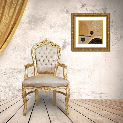 Calm Circles II Gold Ornate Wood Framed Art Print with Double Matting by Orlov, Irena