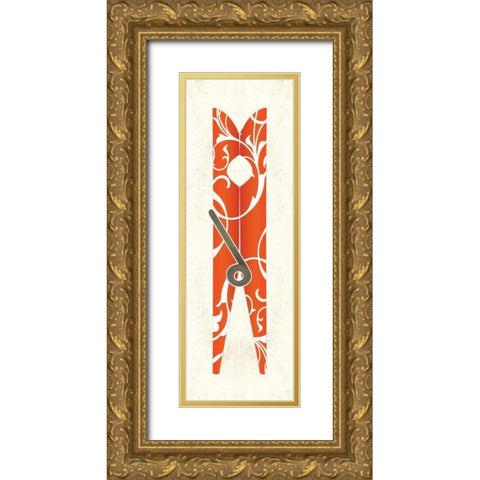 Pinned I 2-Up Gold Ornate Wood Framed Art Print with Double Matting by Pied Piper Creative