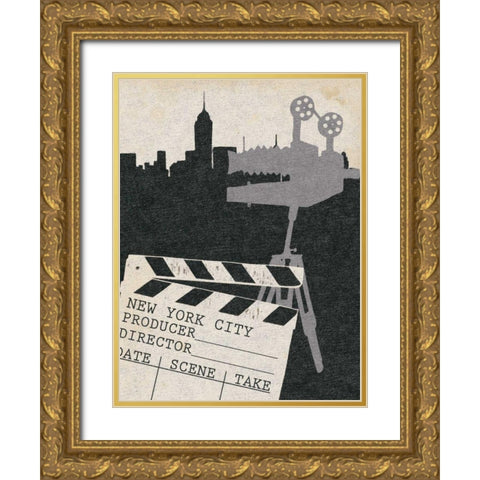 Vintage Film II Gold Ornate Wood Framed Art Print with Double Matting by Popp, Grace