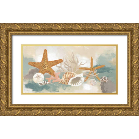 Marine Tableau I Gold Ornate Wood Framed Art Print with Double Matting by Vess, June Erica