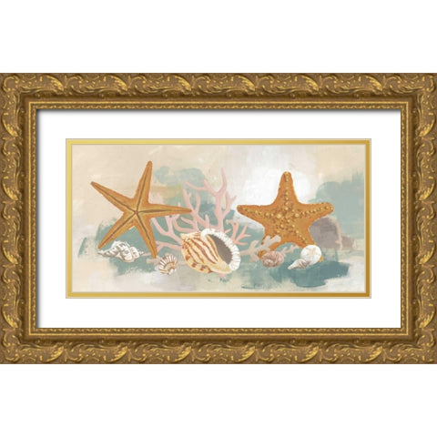 Marine Tableau II Gold Ornate Wood Framed Art Print with Double Matting by Vess, June Erica
