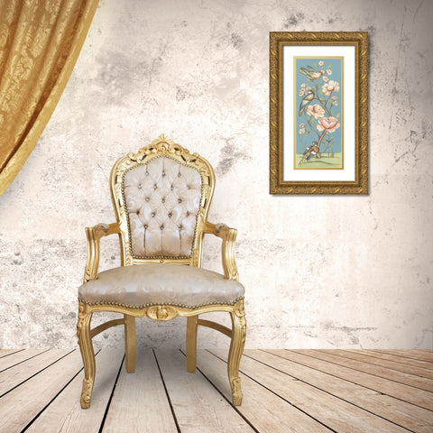 Pastel Chinoiserie I 2-Up Gold Ornate Wood Framed Art Print with Double Matting by Zarris, Chariklia