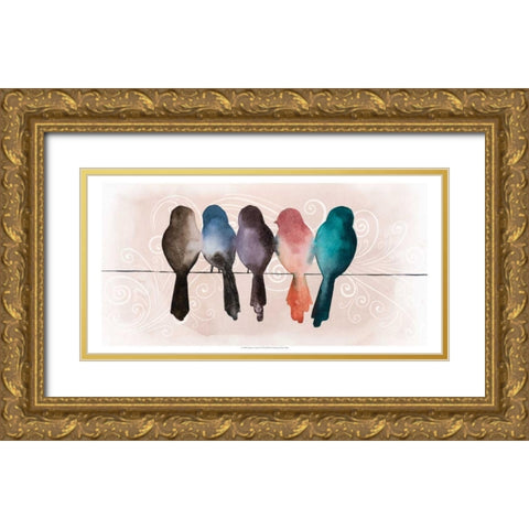 Afternoon Twitter I Gold Ornate Wood Framed Art Print with Double Matting by Popp, Grace