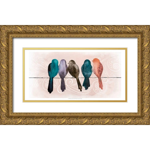 Afternoon Twitter II Gold Ornate Wood Framed Art Print with Double Matting by Popp, Grace