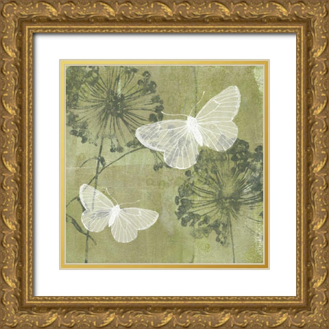 Dandelion and Wings II Gold Ornate Wood Framed Art Print with Double Matting by Goldberger, Jennifer