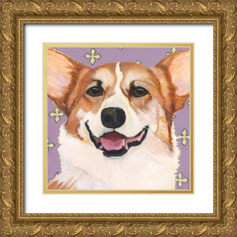 Dlynns Dogs - Teddy Gold Ornate Wood Framed Art Print with Double Matting by Roll, Dylnn