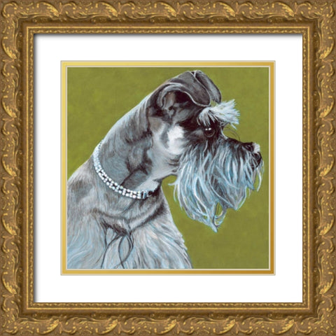 Dlynns Dogs - Zoee Gold Ornate Wood Framed Art Print with Double Matting by Roll, Dylnn