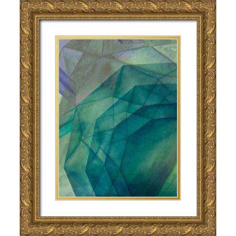 Gemstones II Gold Ornate Wood Framed Art Print with Double Matting by Popp, Grace
