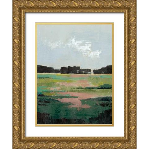 Glowing Pasture II Gold Ornate Wood Framed Art Print with Double Matting by Popp, Grace