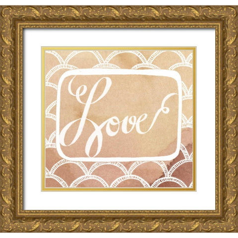 Inspired Watercolors III Gold Ornate Wood Framed Art Print with Double Matting by Popp, Grace