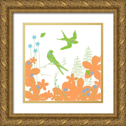 Springs Sweet Spell II Gold Ornate Wood Framed Art Print with Double Matting by Evelia Designs