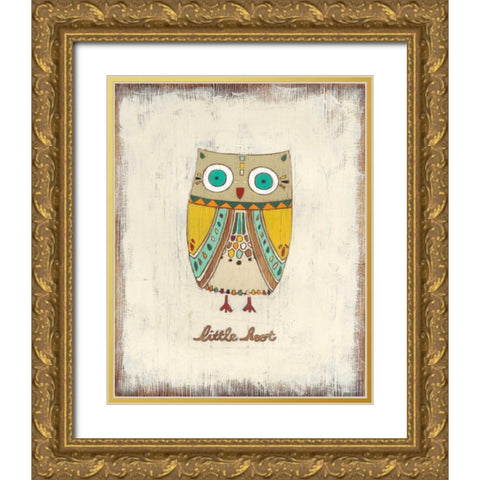 The Hoots II Gold Ornate Wood Framed Art Print with Double Matting by Vess, June Erica