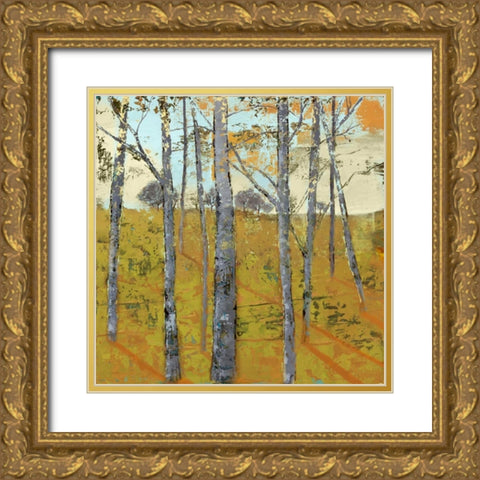 Thicket on the Hill II Gold Ornate Wood Framed Art Print with Double Matting by Joy, Julie